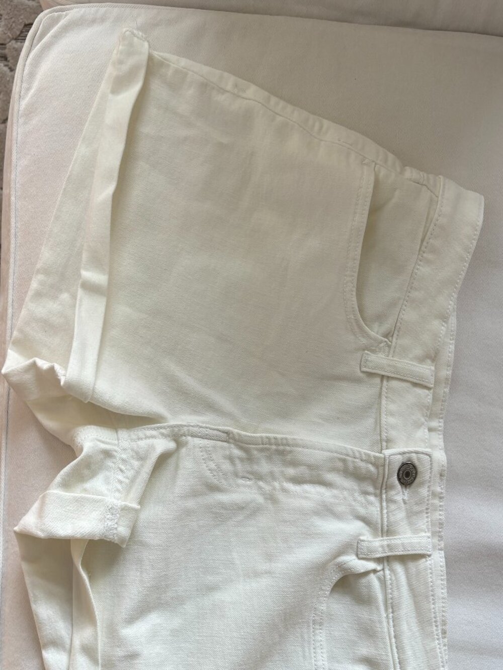 Old Navy High-Rise "Wow" White Denim Shorts